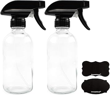 8-Ounce Clear Glass Spray Bottles 