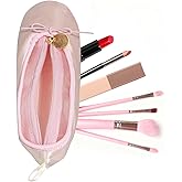 CZHYINB Ballet Shoe Makeup Bag, Small Cosmetic Bag for Trip Portable Cosmetic Travel Bag, Ballerina Slipper Makeup Pouch Bag, Makeup Organizer Bag Cosmetic Organizer for Woman