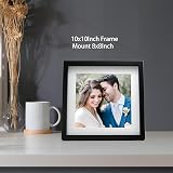 YiPinYin 10x10 Inch Photo Frame Set of 3 with Mount 8x8 Inch Display view 2