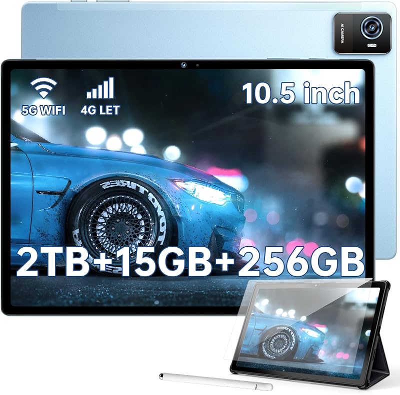 OUKITEL OKT3 10.51" 15GB RAM 256GB Android 13 Tablet 8250mAh 4G LTE Blue