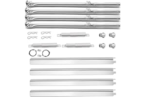 BBQ-YUMMY Grill Replacement Parts for Charbroil Performance 4 Burner 463354021 463365522 463353021 463351021 463351221, G327-2100-W1 Burner, G325-0002-W1 G428-5102-W1 Heat Tent, Igniters, Crossover Tube