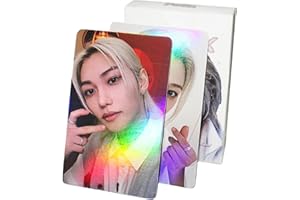 PYAJUU Stray Kids Laser Photocard 50pcs Stray Kids Album Photocard KPOP Straykids GIANT Photo Cards HOP Album Card Gift for Fans FELIX Photo Cards Bangchan Greeting Card HYUNJIN Postcard (Felix)