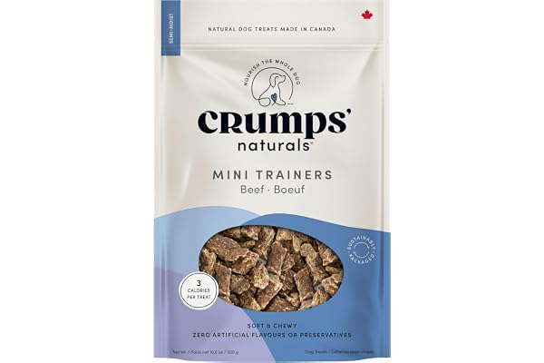 Crumps' Naturals, Mini Trainers Beef (semi-moist), 300 g, Dog Treats