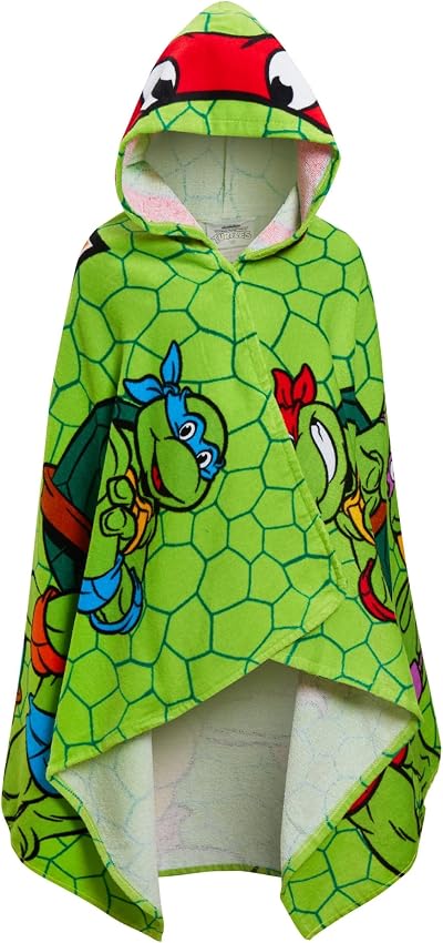 Teenage Mutant Ninja Turtles Hooded Towel Raphael Poncho 100% Cotton