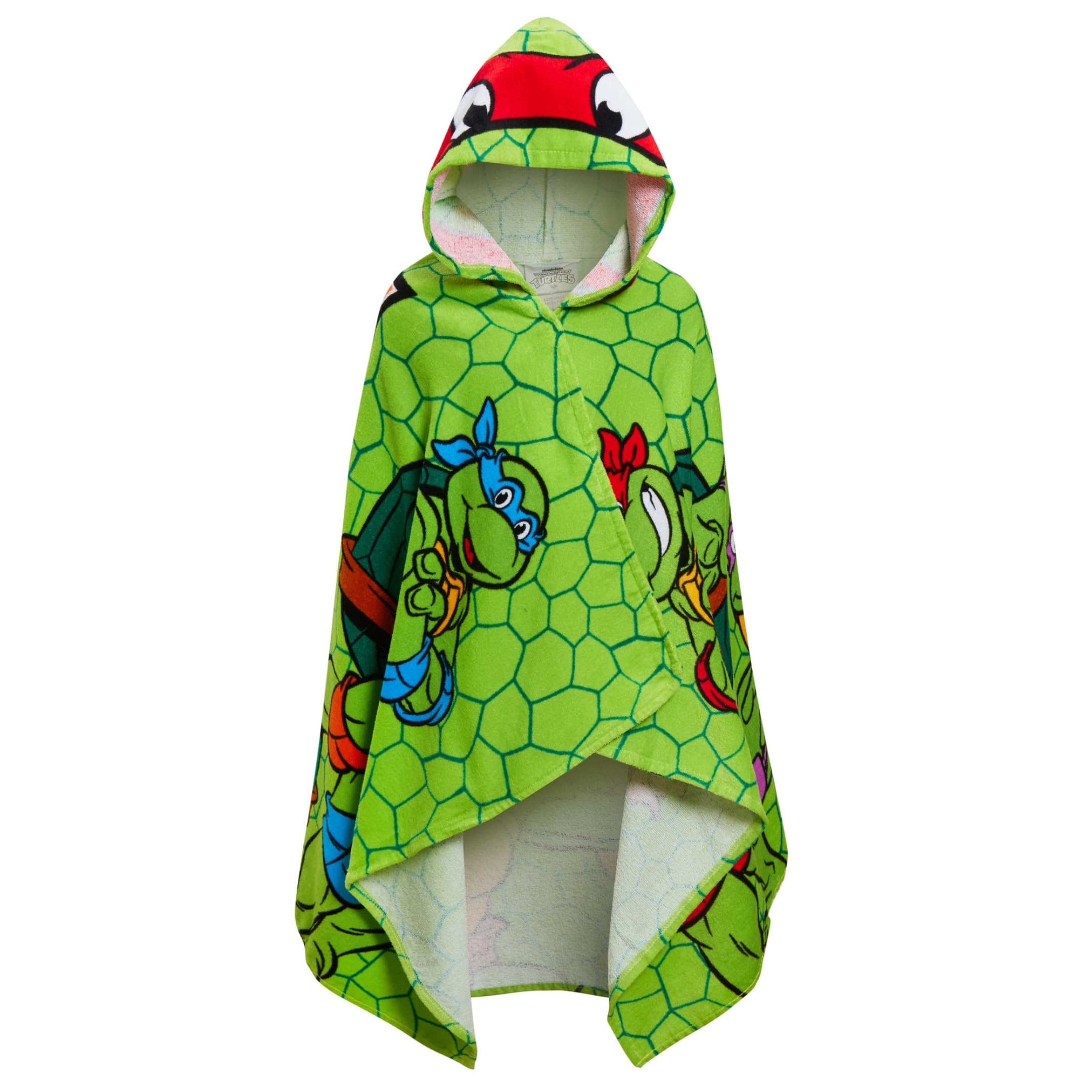 Teenage Mutant Ninja Turtles Hooded Towel Raphael Poncho 100% Cotton Beach Towel Dress up Bathtowel Swimming Wrap