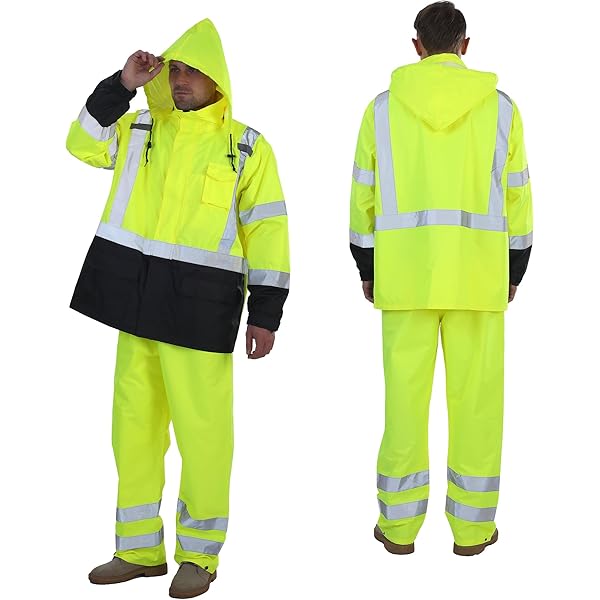 New York Hi-Viz Workwear RK Safety RW-CLA3-OR33 Class 3 Rain