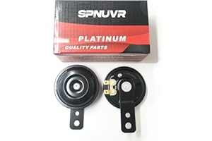 SPNUVR Universal 2PCS 12V 105db Waterproof Electric Horn Compatible with Motorcycle Scooter Vehicles Dirt Bikes，Loud Sound