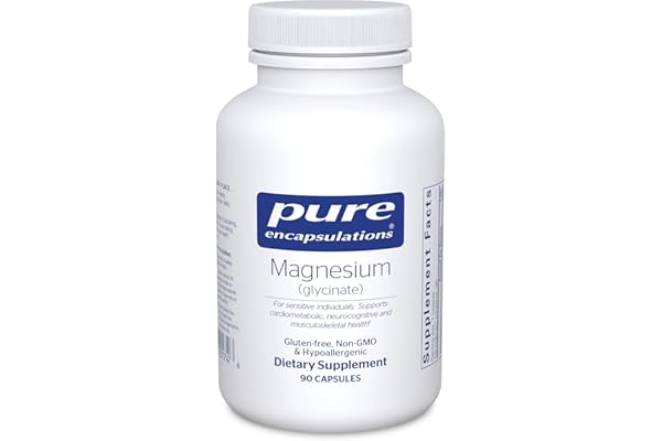 Pure Encapsulations Magnesium (Glycinate) - Supplement to Support Stress Relief, Sleep, Heart Health, Nerves, Muscles, and Metabolism* - with Magnesium Glycinate - 90 Capsules