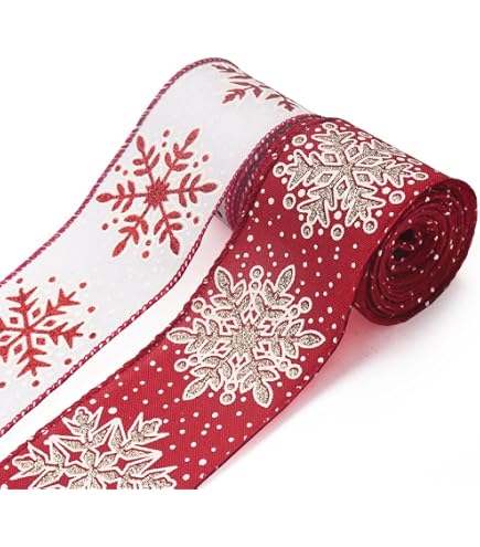 Red Glitter Mesh Wired Ribbon - 1.5 Inch X 10 Yards For Christmas, Weddings & Crafts - View #11