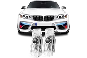 WIDDIF Never Fade HD Door Light Logo Projector Compatible with 1/2/3/4/5/6/7/M/X/Z/GT Series Accessories, 2Pcs 3D LED Ghost Shadow Laser Car Courtesy Step Puddle Light (MPerformanceLogo)
