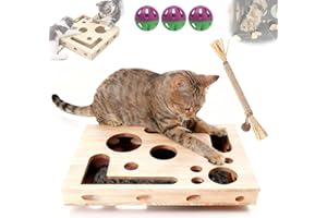 Cat Scratch Puzzle Enrichment Box, 2026 New Cat Nail File Enrichment Box, Cats Nail File Box with Bell Ball & Sandpaper Insid