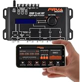 PRV AUDIO Car Audio Bluetooth DSP 2.4X BT &ndash; Crossover and Equalizer 4 Channel &ndash; Digital Signal Audio Processor DSP with Sequencer Remote Relay - High Level Speaker Input