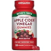 Nature's Truth Organic Apple Cider Vinegar Gummies | 120 Count | Vegan, Gluten Free &amp; Non-GMO Supplement | USDA Organic | Apple Flavor