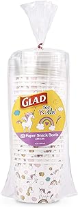 Glad for Kids Dinosaur Paper Cups, 20 Count - 6 Pack White Paper Cups with Dinosaur Design for Kids Heavy Duty Disposable Paper Cups for Everyday Use and All Occasions, 9 Ounces