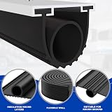 DGSL Garage Door Bottom Seal Rubber U-O Ring Track Retainer Kit 10Ft Black view 2