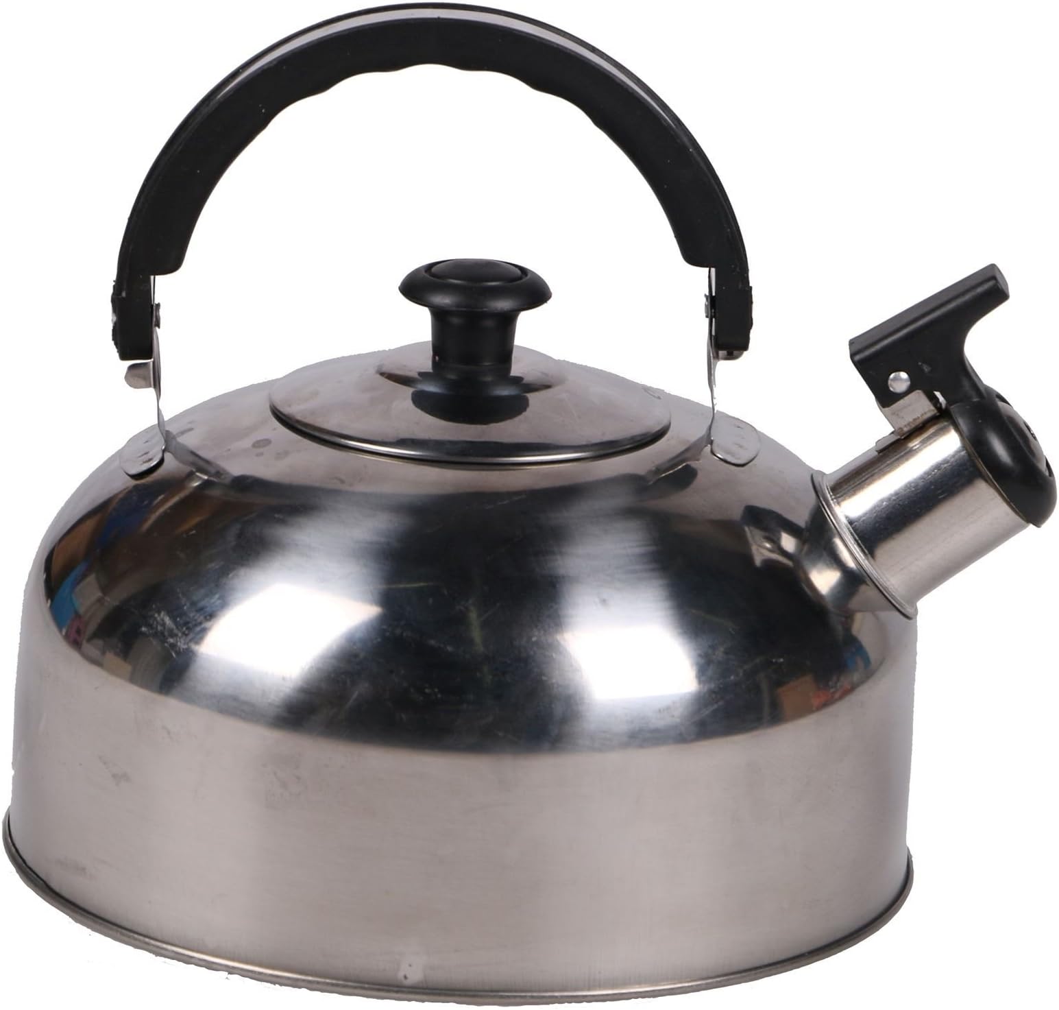 Gr8 Home Stainless Steel 2 Litre Stove Top Camping Fishing Cordless Gas Hob Whistling Kettle Pot Kitchen Cookware Kitchenware