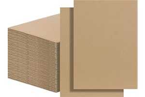 FARRAY 100 Pack 5x7 Inch Corrugated Cardboard Sheets, 1.8mm Thick Brown Kraft Cardboard Backing, Bulk Flat Cardboard Inserts Filler Pads for Packing, Shipping, Mailers, Crafts