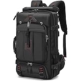 Mfinesun Travel Backpack for Men & Women, 50L Large Carry on Backpack Durable Convertible Duffle Bag Fit for 17 Inch Laptop with Shoe Compartment, Wet Pocket