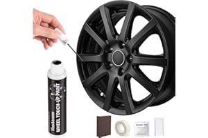 TREES & BREEZE Black Rim Touch Up Paint, Car Wheel Repair Kit, Wheel Touch Up Paint Pen, Quick And Easy Repairs for Curb Rash, Scuff And Scratch (Gloss Black)