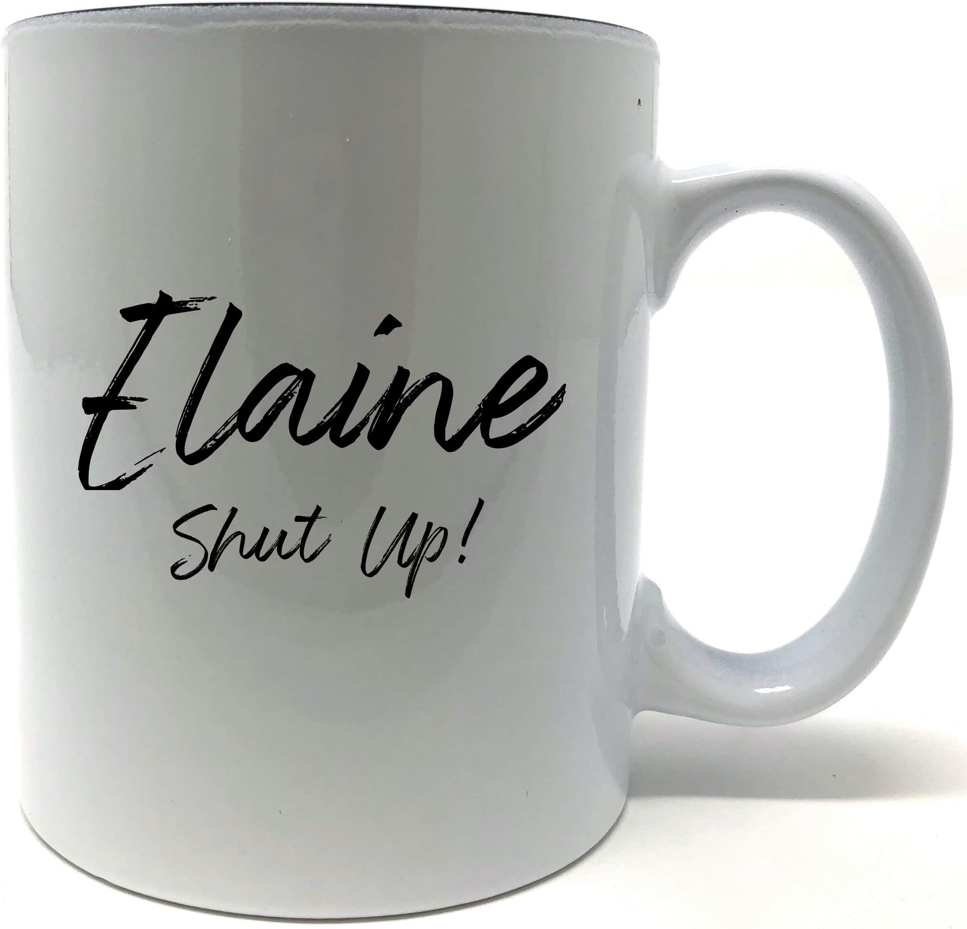 Personalized Engraved 11 ounce Coffee Mug (White w/Black Text)