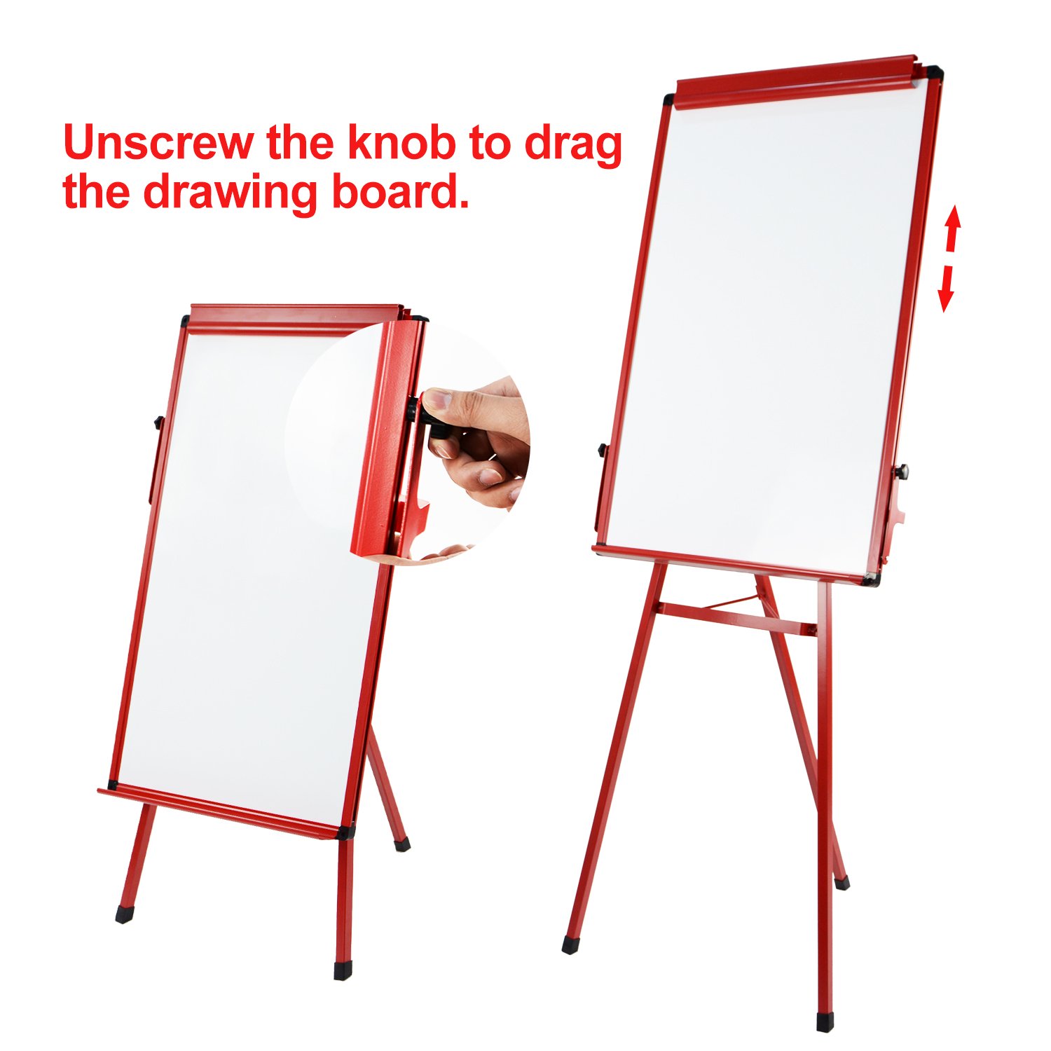 Upgraded 24 x 36 Inch Dry Erase Board Flip Chart Tripod Stand