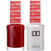DND Gel Nail Polish Duo, Red, 0.5 Fl Oz Each | Matching UV/LED Gel Polish &amp; Air Dry Lacquer Set, Chip-Free Long Lasting Red Nail Color, Easy Soak Off Removal
