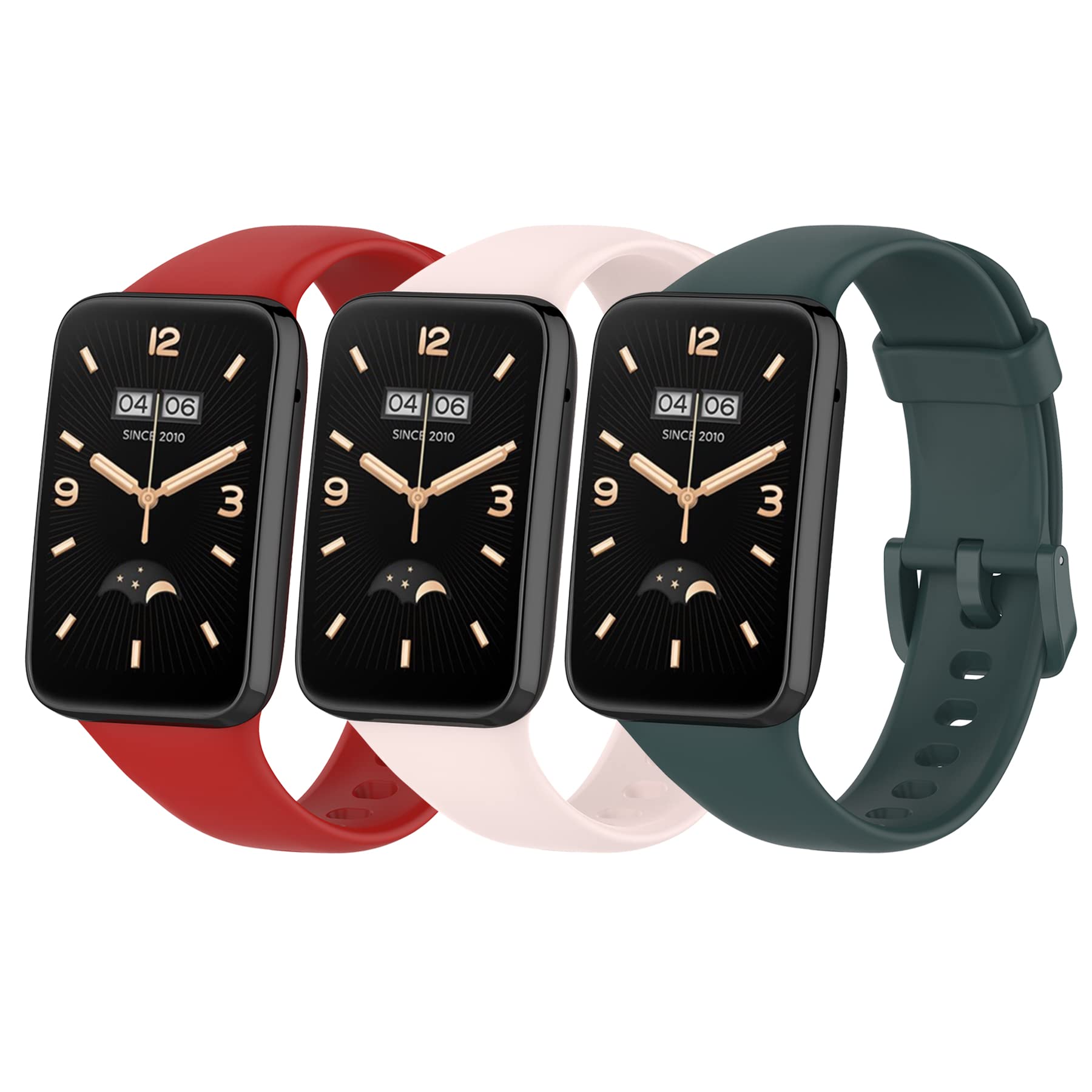 SenMore 3 Replacement Strap for Xiaomi Band 7 Pro Smart Watch, Soft Silicone Straps, Sports Watchband for Miband 7Pro, Quick Release, Comfortable and Waterproof Watch Replacement Bands