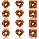 WOZADU 12 PCS Biscuit Shaped Silicone Focal Beads for Keychain Making, Cookie Silicone Beads for Pen, Loose Bead Bulks for Bracelet Necklace Lanyard Jewelry and Handmade Crafts Making