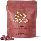 Lady Legacy Beef Organ Supplement for Women – Grass-Fed & Pasture-Raised Female Organ Complex – Uterus, Ovary, Liver, Kidney & Heart Capsules – Dual 3rd Party Tested, Non-GMO Verified, Made in USA