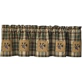 Scotch Pine Pinecone Curtain Valance 60" by 14" | Cotton | Pinecone Patch | Lodge Cabin Style | Farmhouse Window Decor