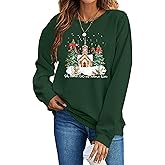 hohololo Christian Sweatshirts for Women Christmas Shirts Jesus Faith Long Sleeve Bow Graphic Pullover Tops