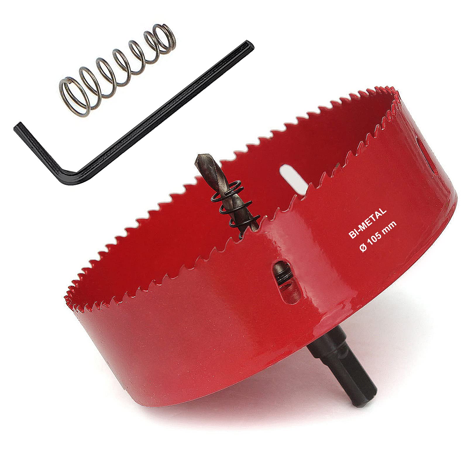 SagaSave 105mm HSS Bi-Metal Hole Saw with Corn Hole Drilling Cutter, Hole Cutter for Stainless Steel,Metal,Wood,Plastic,Drywall,Fiberboard,4.13inch 1PCS