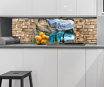 Kuchenruckwand 3d Moraine Lake Rocky Mountain Panorama