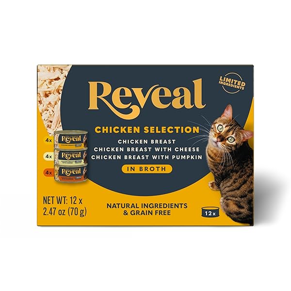 REVEAL NATURAL WET CANNED CAT FOOD, 3-FLAVOR VARIETY...