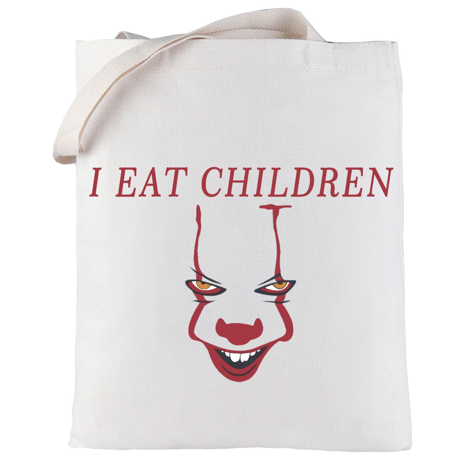 LEVLO Clown Cosmetic Make Up Bag Clown Fans Gift I Eat Children Makeup Zipper Pouch Bag Horror Movie Merchandise, Eat Children T, L, Makeup Bag