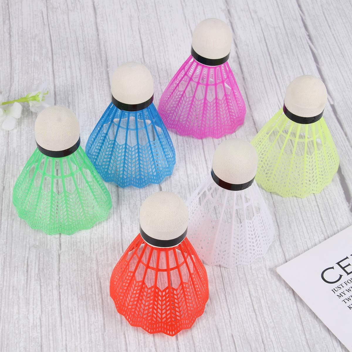 VORCOOL 12Pcs Sports Shuttlecocks Nylon Feather Training Badminton Durable for Ball Training Exercise Gym Fitness Game : Sports & Outdoors