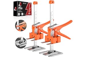 JANNIRESS Labor Saving Handle 2 Pack,15 in Construction Jack,Multifunctional Furniture Lifter Jacks for Installing Cabinets and Wall Tile Height Adjuster Handheld Tool, Load 440LBS