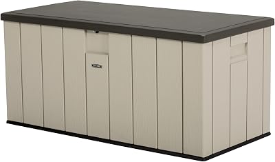 LIFETIME 150 Gallon Heavy-Duty Outdoor Deck Box Desert Sand/Brown