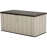 LIFETIME 60254 Heavy-Duty Outdoor Storage Deck Box, 150 Gallon, Desert Sand/Brown