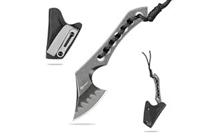 SDOKEDC 9CR18MOV Steel Mini Axe Tool With Sheath Survival Knives Fixed Blade Small Outdoor Camp Hatchet Camping Knife For Men EDC