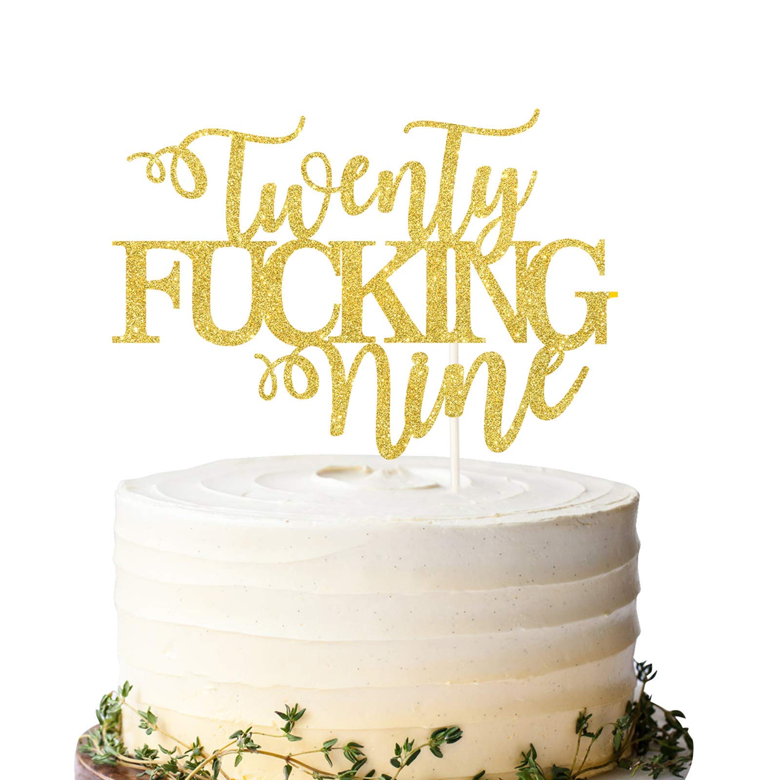 Twenty Nine Cake Topper, Happy 29th Birthday Cake Topper, Adult Birthday Cake Topper for 29th Birthday Party Decoration Supplies