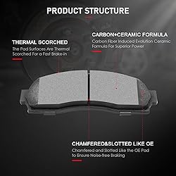 cciyu D833 D881 8pcs Front & Rear Ceramic Brake