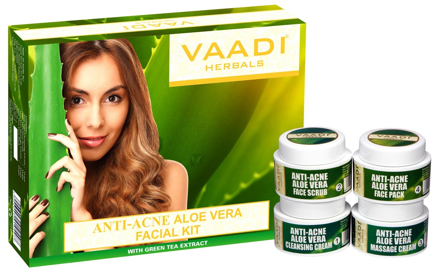 Vaadi herbal Aloe Vera Facial Kit With Green Tea Extract 1 x 70 gm