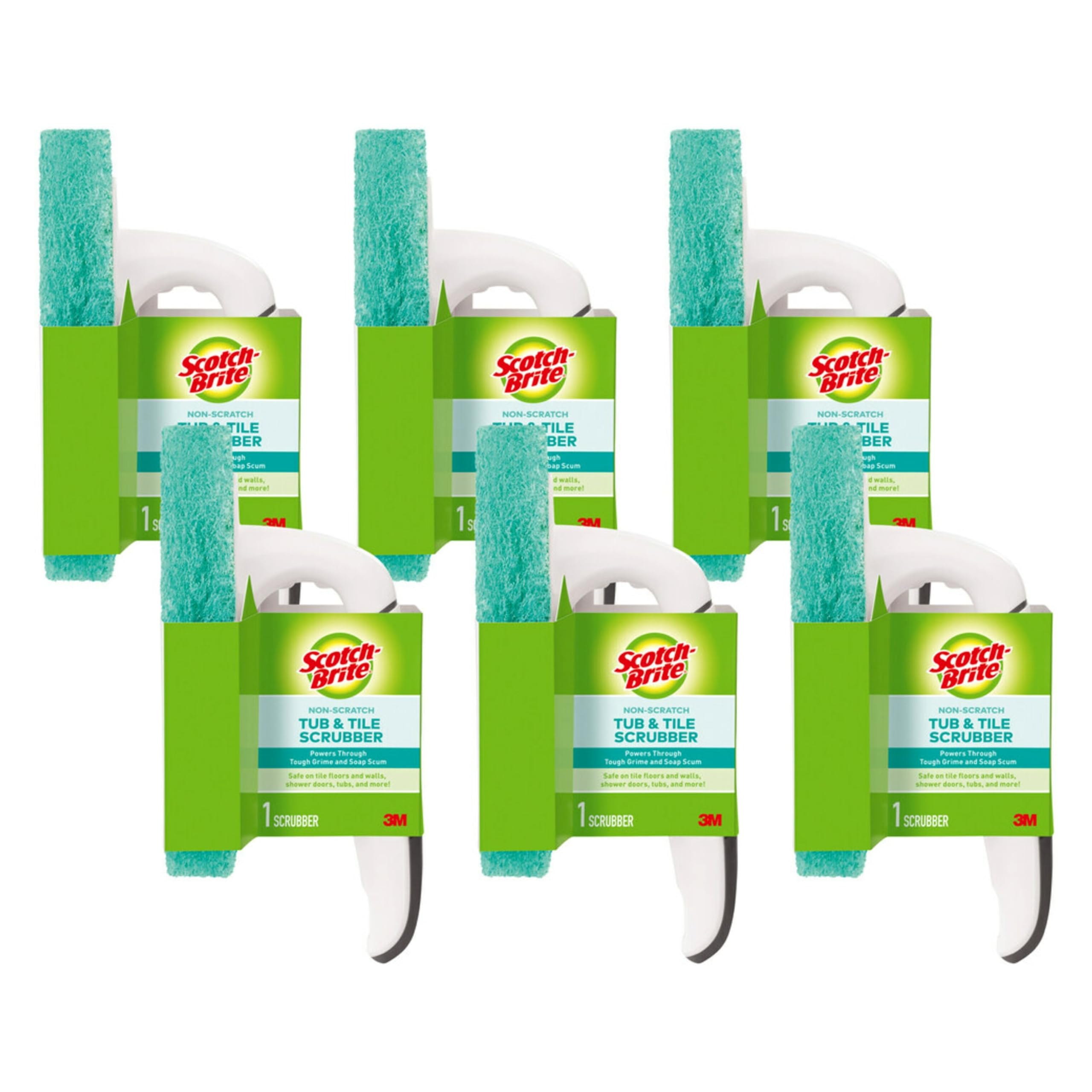 Scotch-Brite Non-Scratch Tub & Tile Scrubber, 6 Count