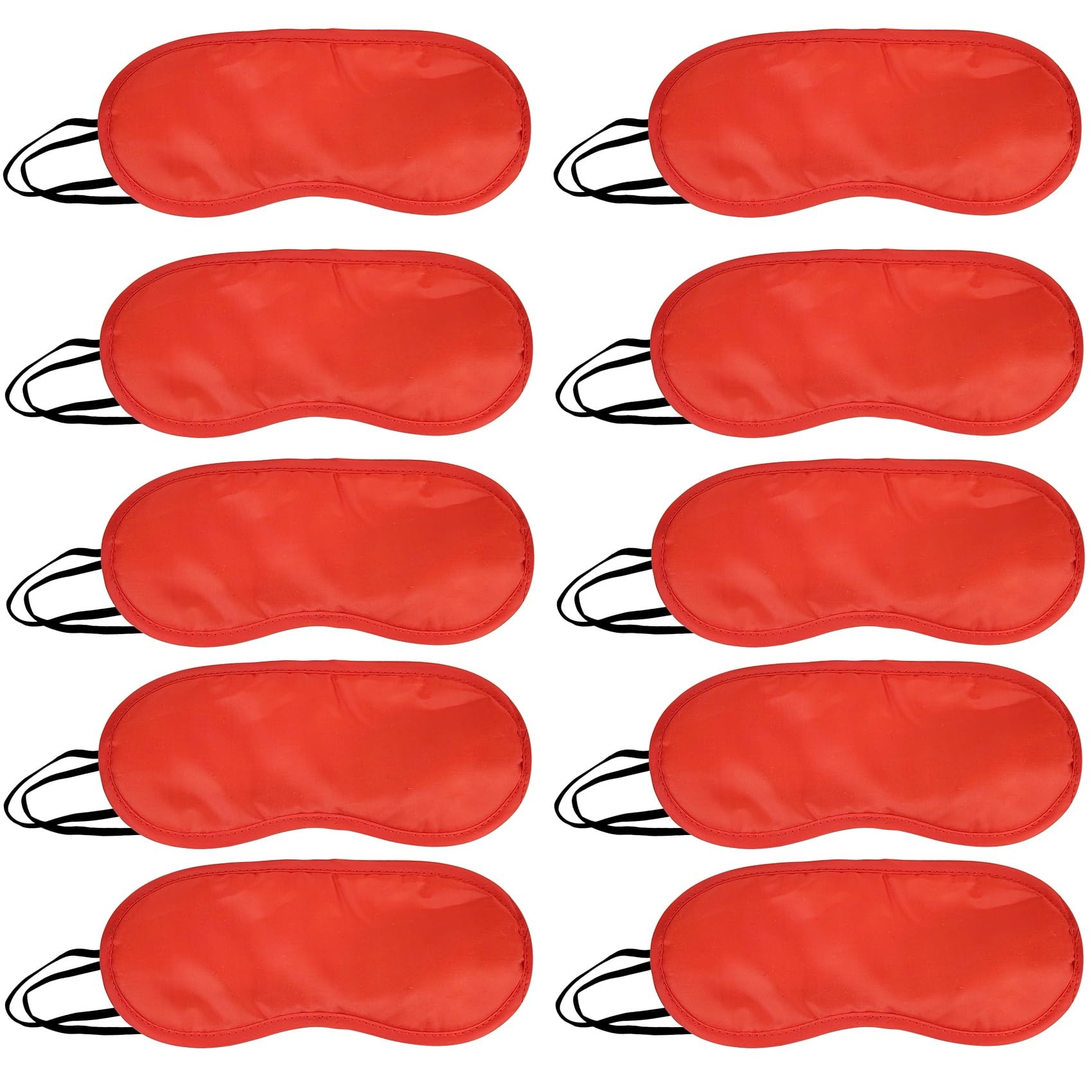 Photo 1 of 10 Pack Eye Sleep Masks, Sleep Covering, Eye Blinderfold for Sleeping,Travel, Party Supply (Red)