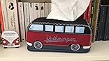 BRISA VW Collection Volkswagen T1 Bus Transporter Neopreen Tissue Box Houder- Hibiskus/Rood