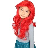 Topcosplay Girls Wig Red Long Wavy Halloween Party Costume Cosplay Wigs
