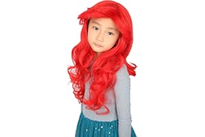 Topcosplay Girls Wig Red Long Wavy Halloween Party Costume Cosplay Wigs