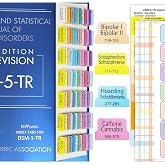 Upgraded Index Tabs for DSM-5-TR 2022, 94 Printed DSM-V-TR Tabs, 100 Tabs in Total, with Alignment Guide &amp; Disorders Description Sheet for The Diagnostic and Statistical Manual of Mental Disorders