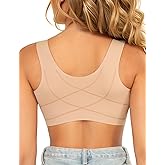 FallSweet Front Closure Bras Wireless Tshirt Bra Seamless Bras Smooth Hide Back Fat Bra